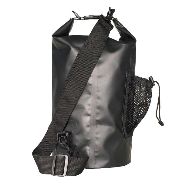 Black Outdoor Waterproof Bag 20 Liter Customize Color With Zipper