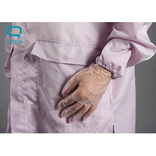 Bata estática anti de la tela conductora, ropa resistente estática con la capilla