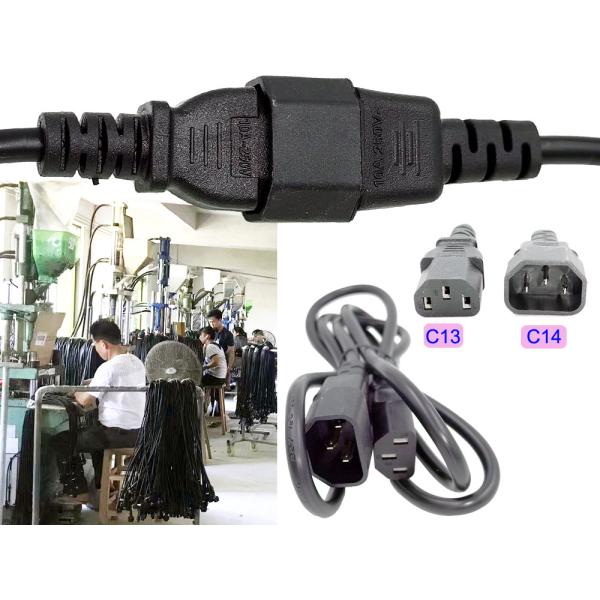 Lan шнура питания C13 C14 медный привязывает 1.5m черный PDU IEC320 18AWG C19 C20 аттестовал