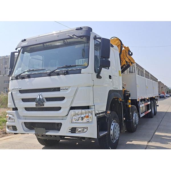 Новый Sinotruk Howo Fence грузовой грузовик 10 тонн складной кран 12 колес 400 лошадиных сил для продажи
