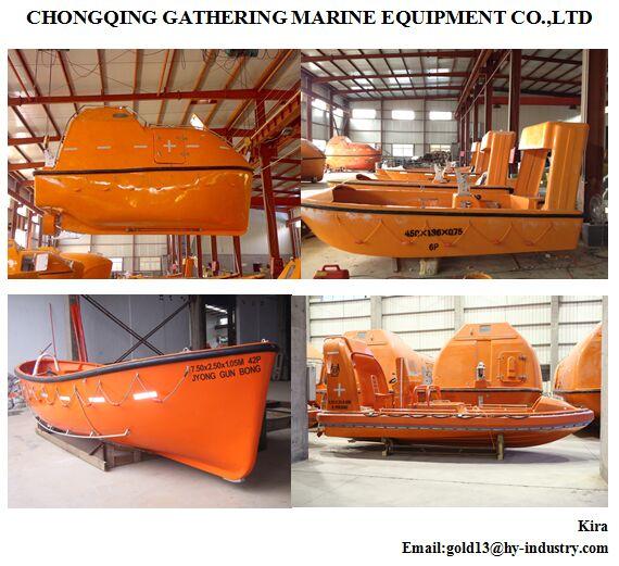 16 persons Marine free fall fiberglass lifeboat/Used life boat (Tanker version&cargo version)