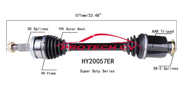 Hyundai Tucson CV Joint Forging Right Front Axle Assembly Cold Forging Grinding