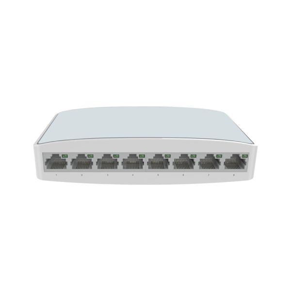 8-port 10/100M Ethernet switch with 1.6Gbps switching capacity for reliable