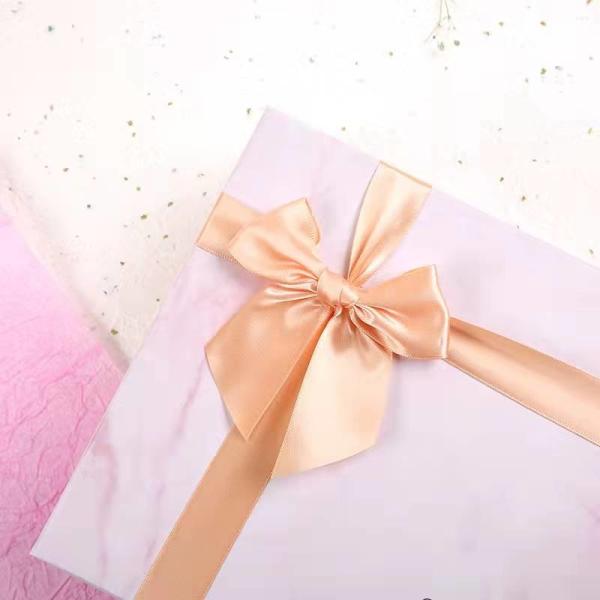 Caixa de empacotamento do presente de mármore cor-de-rosa do cartão para a tampa da composição do sutiã do roupa interior