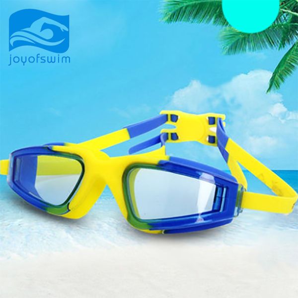 Waterproof Anti-fog UV Protection Big Frame Swimming Goggles for Children and Adolescents