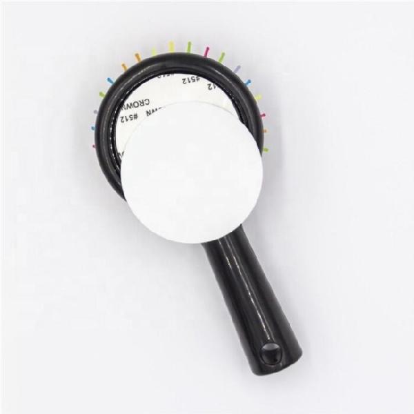 Diy Custom Blank Sublimation Hair Brush Comb Rainbow Round Plastic Massage Comb For Heat Transfer