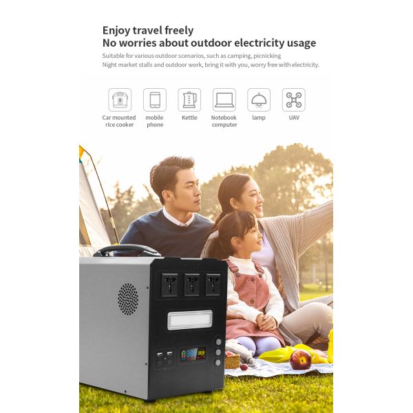60Hz 1000 Watt solar energy generator For Camping And Emergency Backup