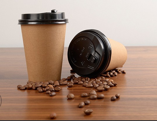 Skid Resisting Kraft Paper Cups 300ml Food Grade Printing For Coffee / Tea