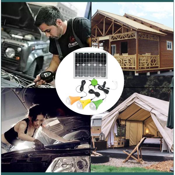 11-30Hrs Mono Panel Portable Solar Bulbs Outdoor Solar Powered LED Lamps