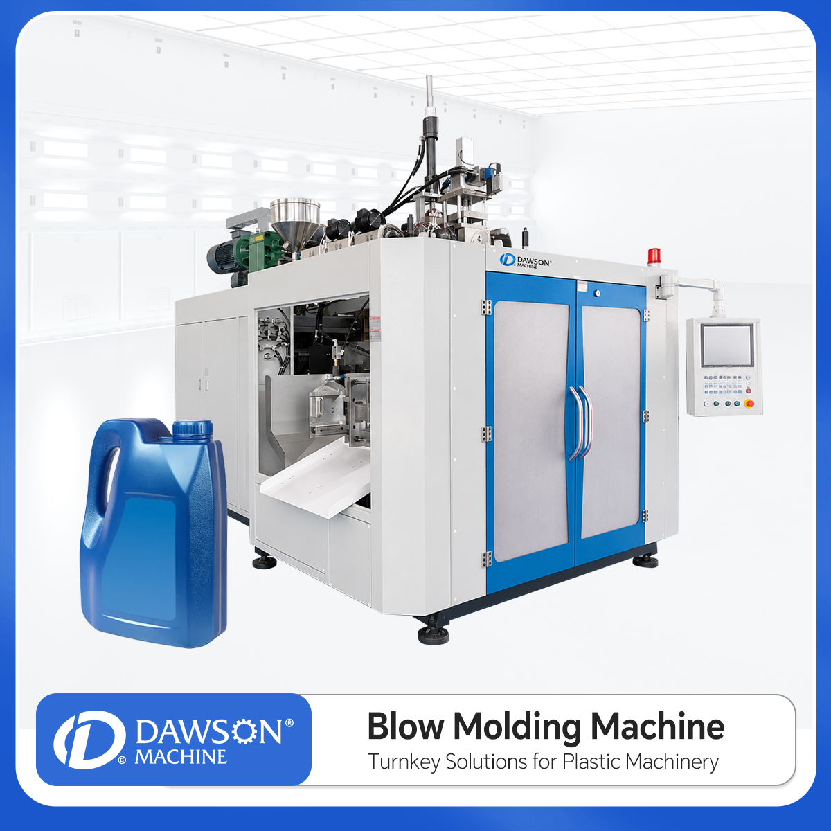 Automatic Double Station Extrusion Blow Molding Machine for 4L HDPE Plastic Container Making