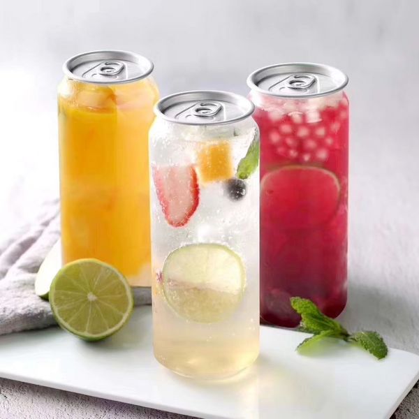 500ml 650ml PET Plastic Beverage Bottles With Aluminium Lid