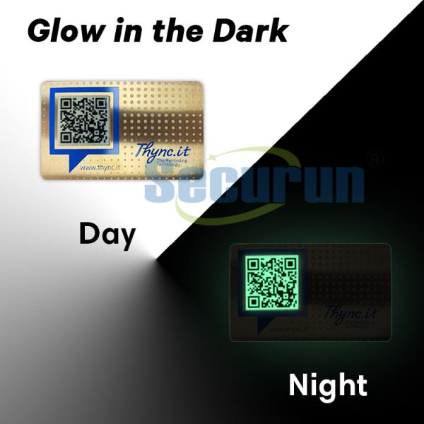 Rectangle Brushed Photoluminescent Signage Stainless Steel