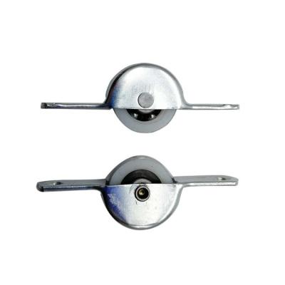 Door And Window Accessories 18mm Nylon Wheel Iron Housing With Zinc Plated Steel Sliding Door Wheels