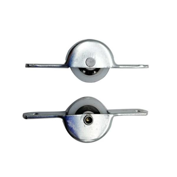 Door And Window Accessories 18mm Nylon Wheel Iron Housing With Zinc Plated Steel Sliding Door Wheels