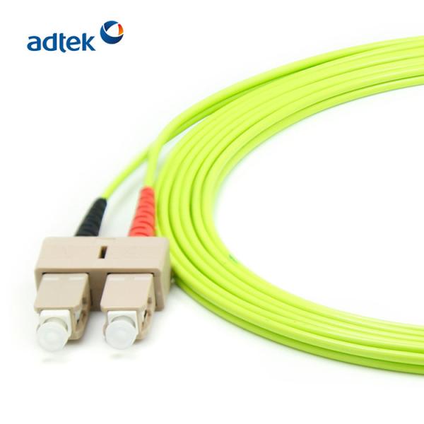 0.9mm SC To SC Multimode Fiber Patch Cable OM5 Duplex LSZH / PVC