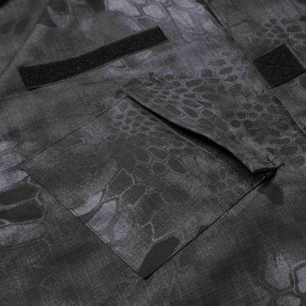 Traje militar de la ropa del combate del ejército de la tela de la tela escocesa del traje de Python del negro del ACU