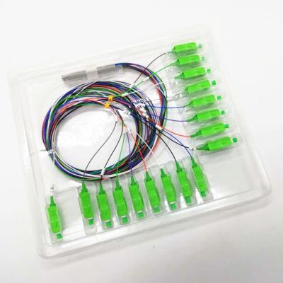 1X16 tipo 16 divisor ótico do tubo de Stell da fibra ótica do SC APC do PLC da maneira