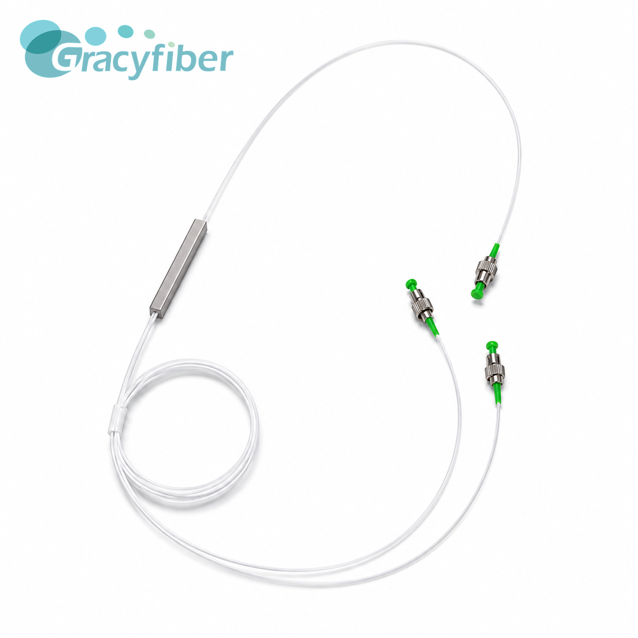 Polarization Maintaining 1x2 PLC Splitter PM1310 Panda Fiber FC APC Low Loss High Extinction Ratio for Optical Instrument
