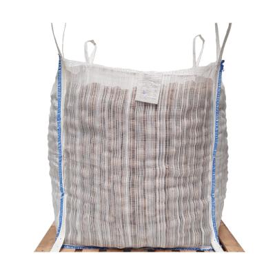 500KG 4 Belts Ventilated Big Bags  2% UV PP Woven Bag For Packing Firewood