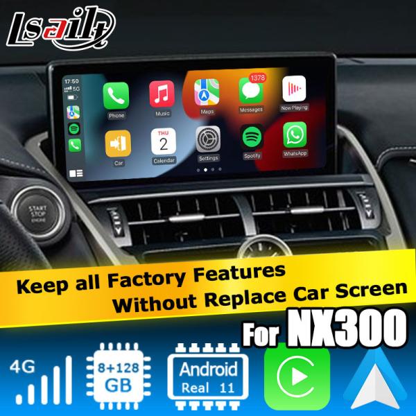 Qualcomm base Android 13 8+128GB Lexus NX300 NX300h NX200t Carplay video interface