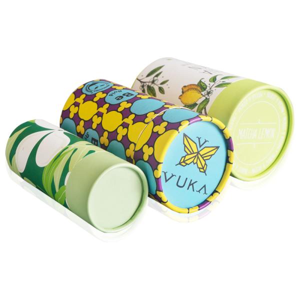 PMS Color Round Paper Tube Packaging BPA Free Spot UV Embossing