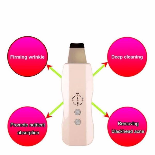 2in1 Anion Ultrasonic Scrubber Portable Skin Scrubber Cleaner Beauty Skin Scrubber Facial Skin Rejuvenation Beauty