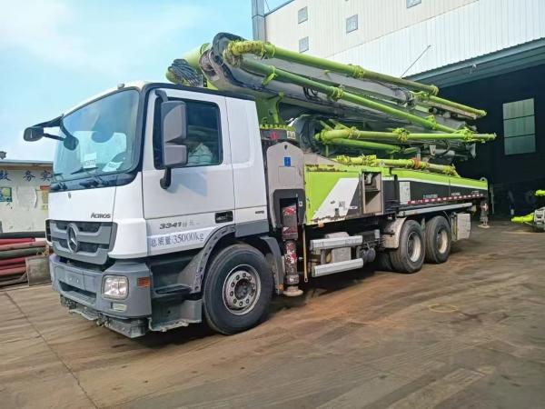 2019 Used Zoomlion 49M Concrete Pump Truck Mercedes Benz Chassis Gross weight 35000kg Second Hand 49 Meters Beton Pump Truck