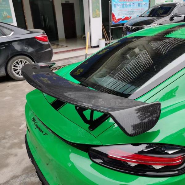 2022 Nuevos productos 987Cayman 981Boxster 718 Spoiler de fibra de carbono para Porsche 987 981 718 Ala de spoiler de fibra de carbono