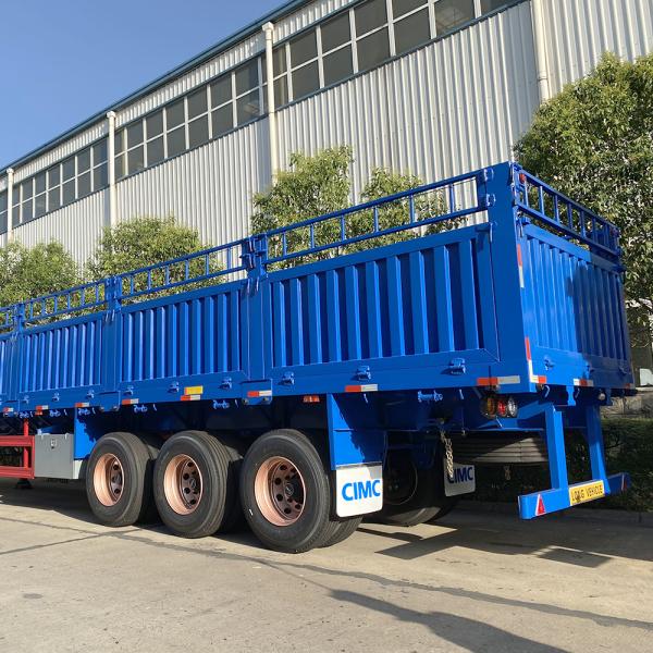 60T Max Payload Truck Trailer 3 Axles Fence Cargo Semi Trailer Container Twist Lock