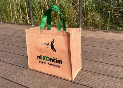 Manufacturer Factory Wholesale Eco Reusable RPET Tote Custom Logo Pattern Printing Portable Shopping Bag