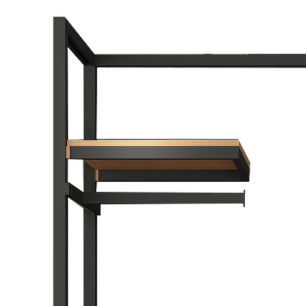 Copper Finish High Density Tall Hanging Combination Unit for Clothes Store Furniture