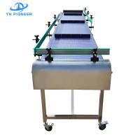 Velocidad ajustable Flat Top Modular Cinturón transportador SS304 Cuadro recubierto de acero al carbono