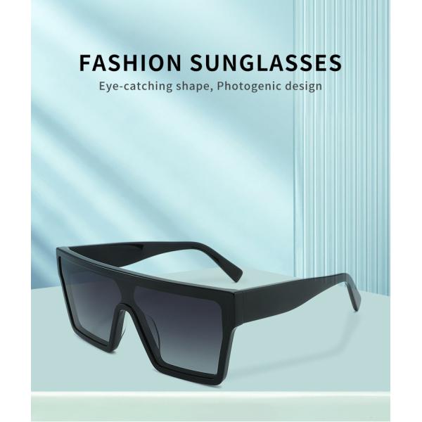 Плоские верхние солнечные очки Uv400 больших солнечных очков рамки цельные слишком большие квадратные