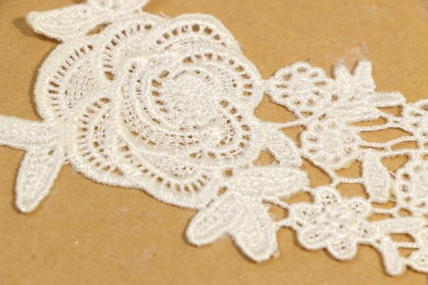 ODM Bridal Trims And Appliques , Romantic Floral Lace Applique