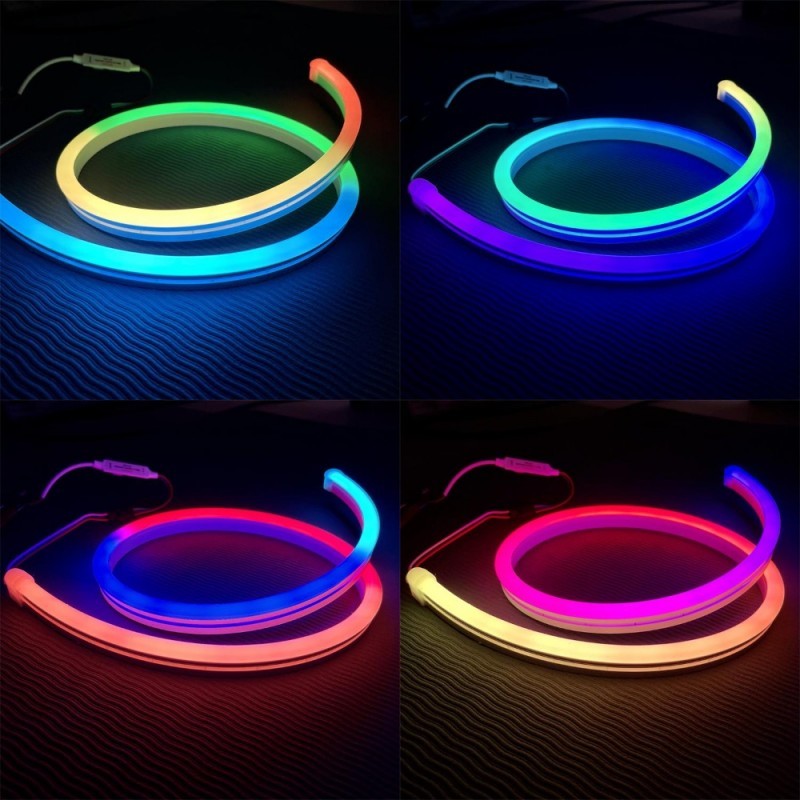 RGBIC LED Neon Flex Tube 8x17mm Digital Color Changing Light