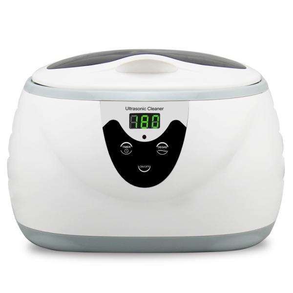 da joia de aço inoxidável do temporizador de 0.6L banho ultrassônico dental de vidro do líquido de limpeza Digitas