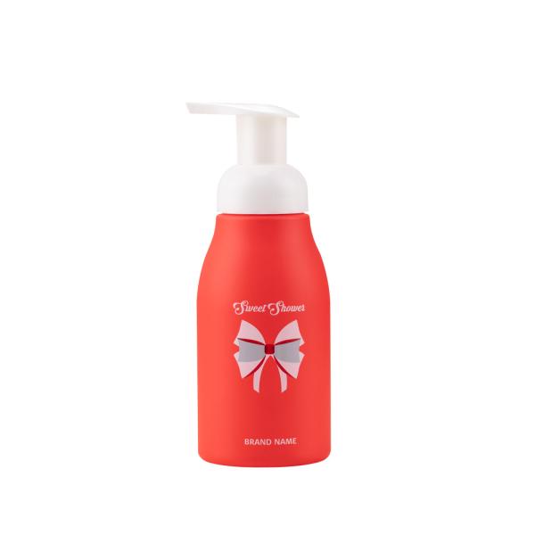 Garrafas cosméticas plásticas vermelhas dos cuidados com a pele 280ml dos cuidados pessoais