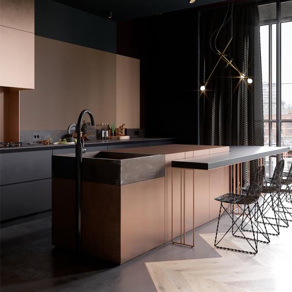 PVC Rose Lacquer Finish Kitchen Cabinets Lacquer On Cabinets