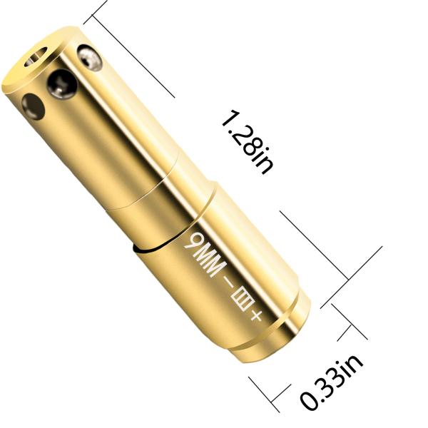 Laser furado de bronze Boresighter do verde 520nm da vista 9mm com 12 baterias