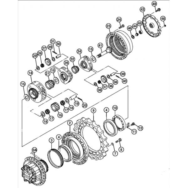 Assy мотора перемещения экскаватора Belparts на конечная передача 9281921 Хитачи ZX350-5G Escavadeira