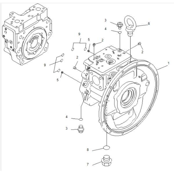 Belparts Экскаватор главный насос PC160-7 гидравлический главный насос 708-3M-00020 708-3M-00011 для комацу