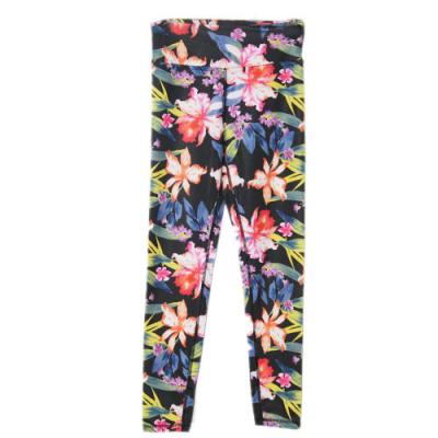 Quick Dry Floral Yoga Pants , Run Sport Fitness Stretchy Yoga Pants