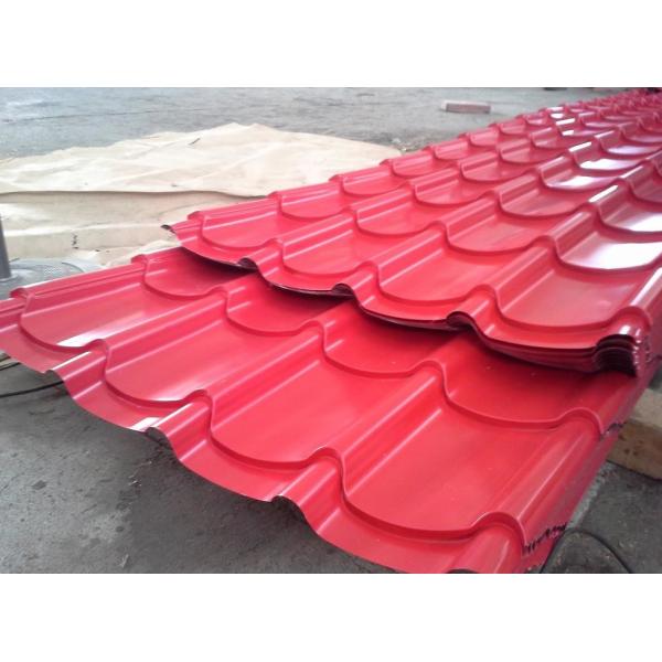 Red Steel 0.4mm Galvanized Roofing Sheet Glazed Tile Type 25-210-1050mm