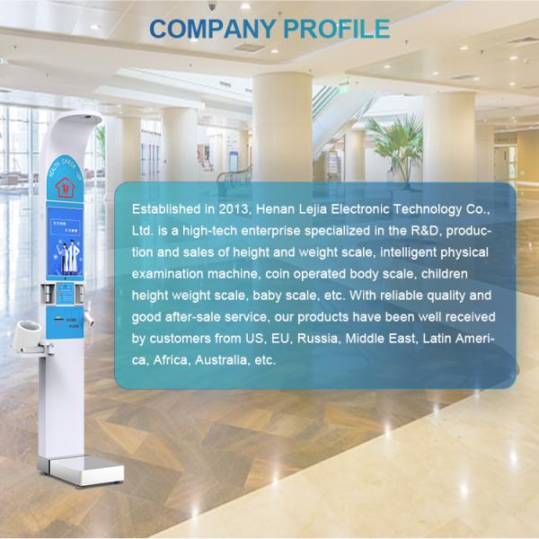 User-friendly Self Health Center Ultrasonic Height Weight BMI Scale Health Analyzer