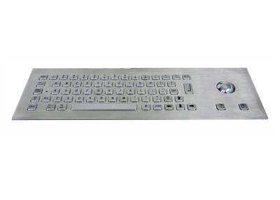 IP65 escovou o teclado industrial do metal dos SS com chaves do Trackball 64
