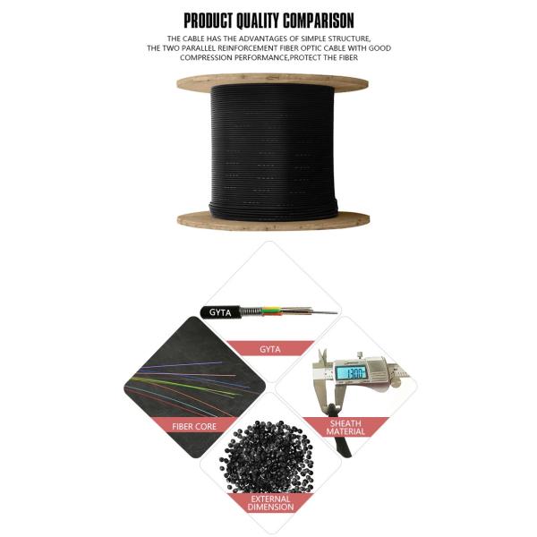 GYTA S Armored Fiber Optic Cable 4 Core 144 Core Single Mode Overhead Buried