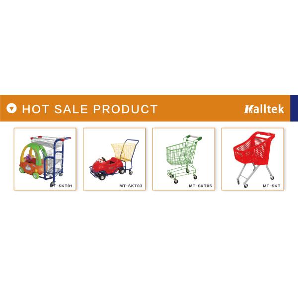 Cute Plastic Children Supermarket Shopping Trolley With Basket