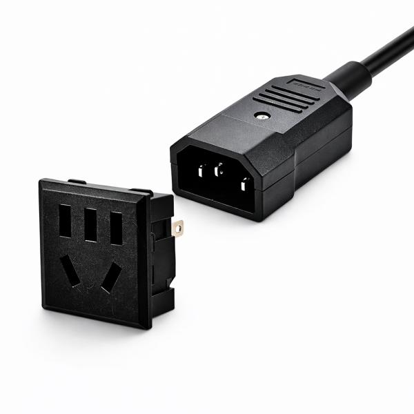 IEC 60320 AC Power Socket 10A 1500V Panel Mount for UPS Systems