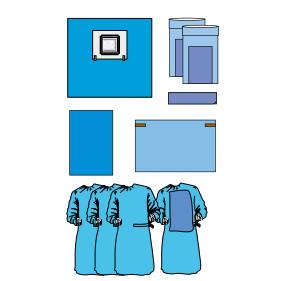 Standard OEM disposable surgical C-section or Caesarean Pack with sterilization bags