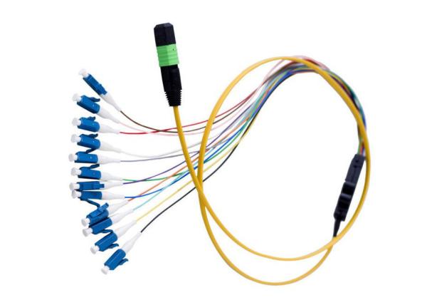 12 Core MPO Fiber Optic Patch Cord Single Mode And Multimode Fiber Optic Cable